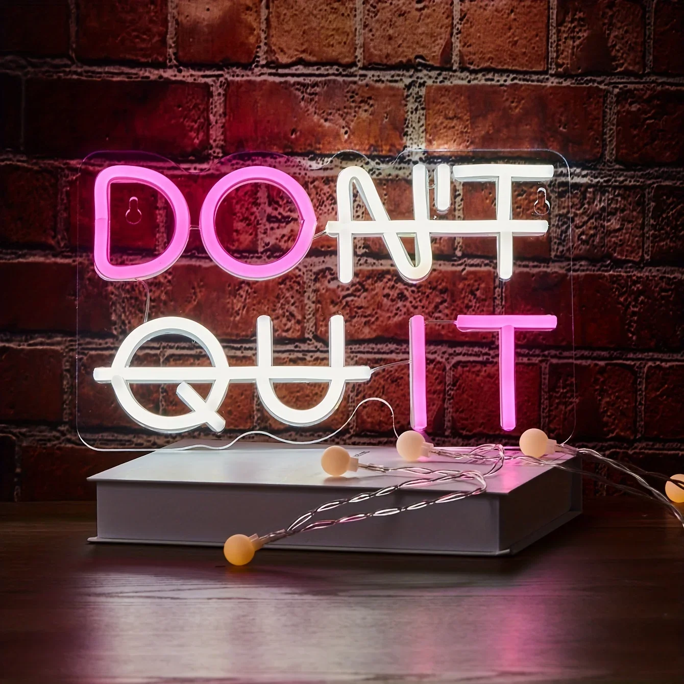 Don't Quit LED Neon Sign for Wall Decor, DO IT LED Neon Lights Party Decorations, USB Powered Switch LED Neon Lights lighting