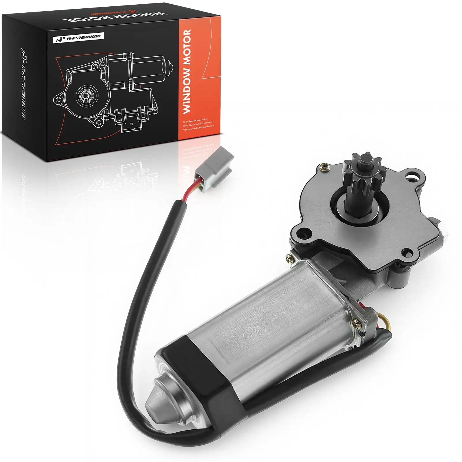 A-Premium Rear Left Driver Side Window Lift Motor with 9-Tooth for Ford Mustang 1984-1993