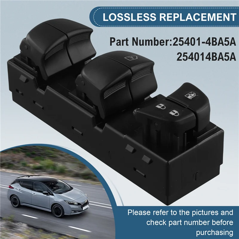 

Power Window Switch Front Left Car 25401-4BA5A For Nissan Altima Juke Sentra 2011-2023 254014BA5A