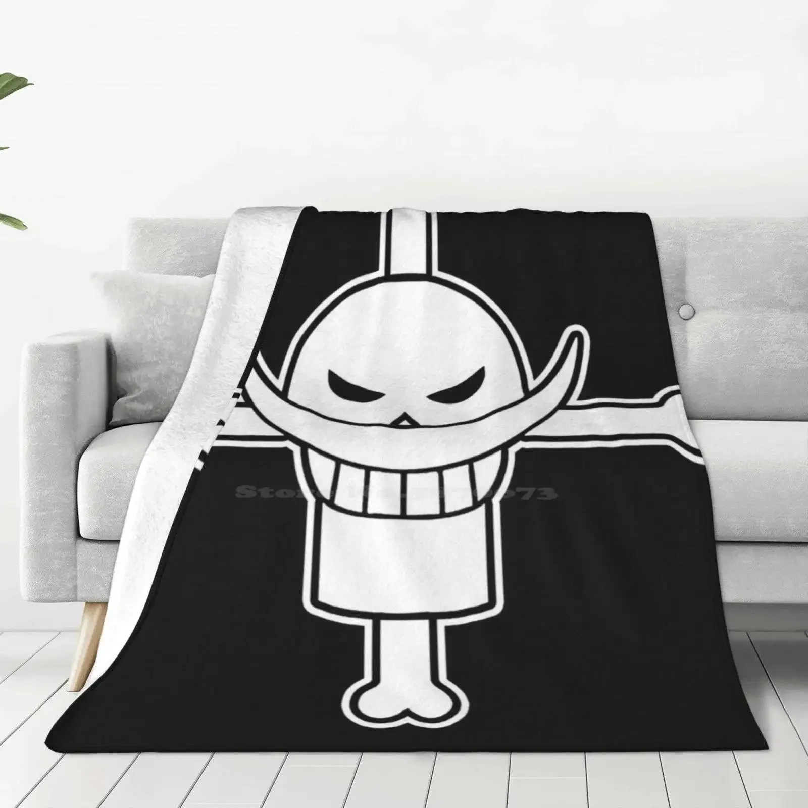 Whitebeard Flag And Collection ( Top 10 Best Seller In Mars ? ) Four Seasons Comfortable Warm Soft Throw Blanket Whitebeard