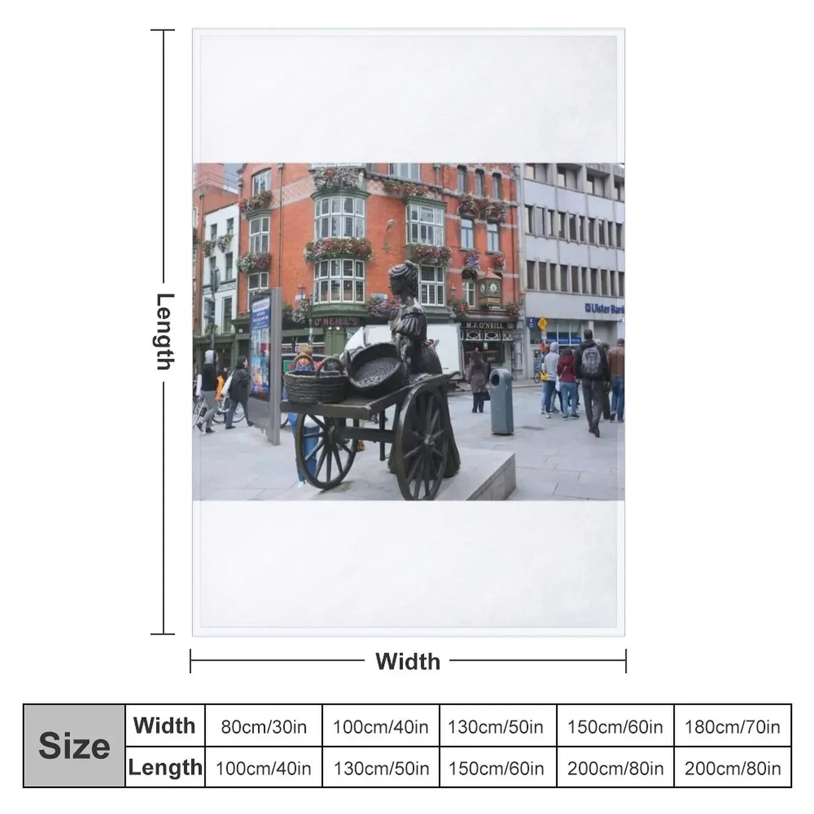 Statue of Molly Malone Throw Blanket couch cozy soft plush fuzzy picnic outdoor blanket