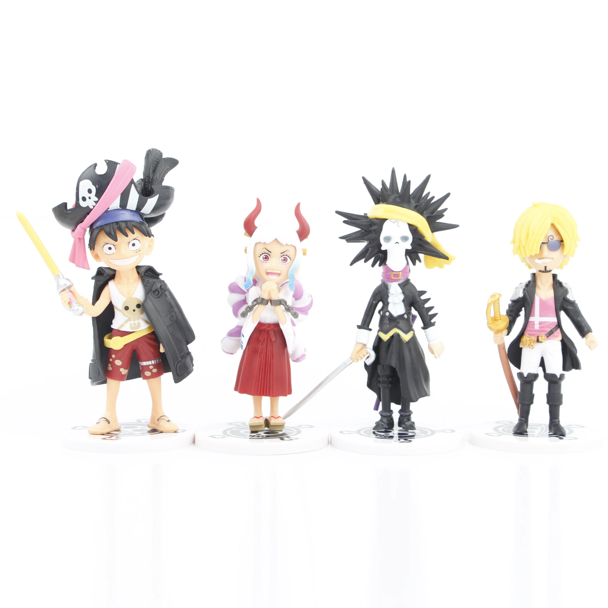 8pcs/set One Piece Yamato Jinbe Shanks BROOK Luffy Zce Figures Pvc