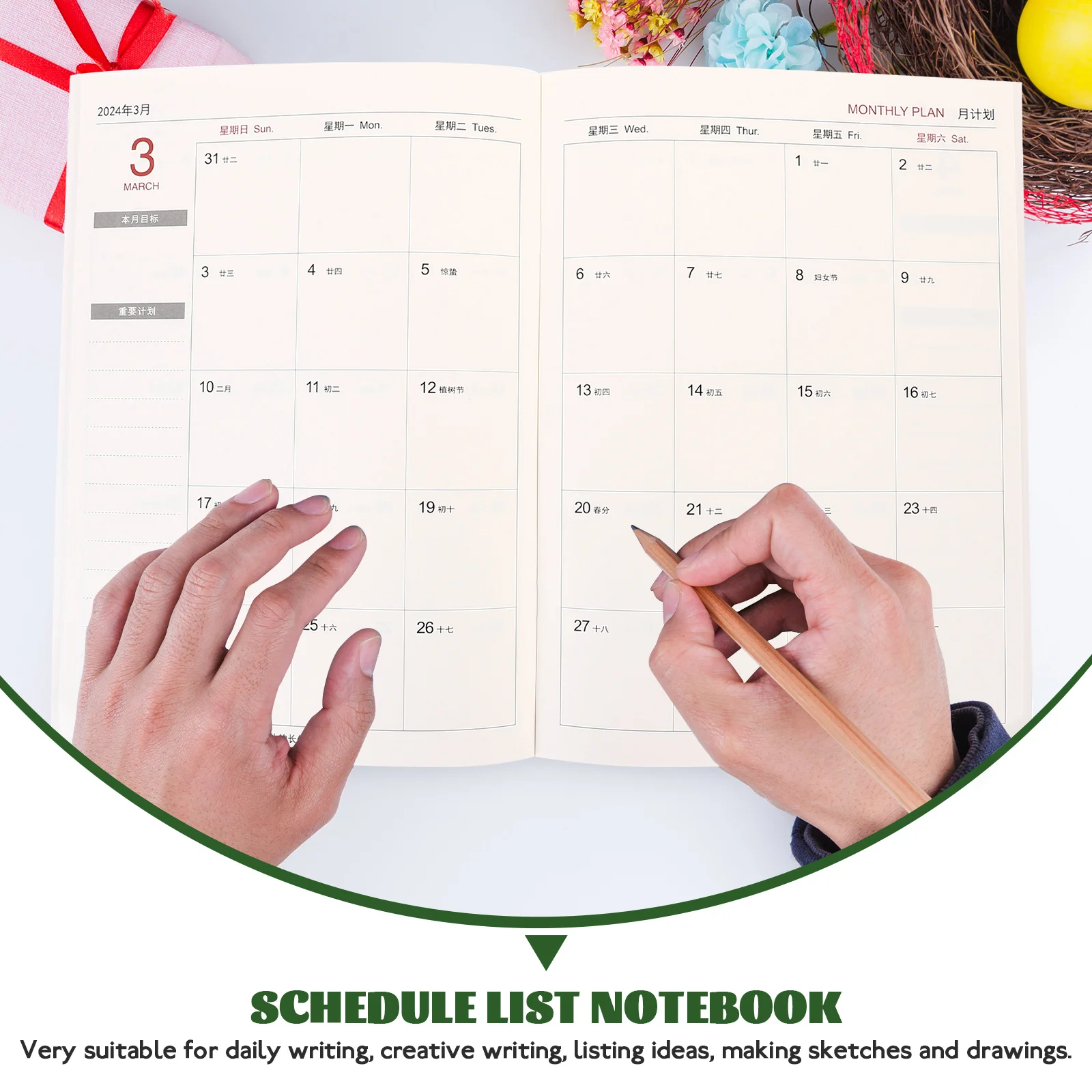 Calendar Planner Children 2023 Book Multi-function Budget Paper Notebook Academic