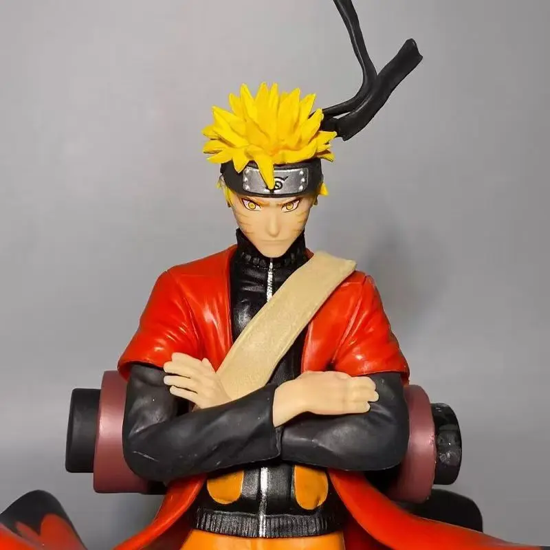 21Cm Anime Naruto Figuur Uzumaki Naruto's Sage Mode Pvc Actiefiguren Model Cartoon Standbeeld Desktop Collectibles voor kinderen Gift