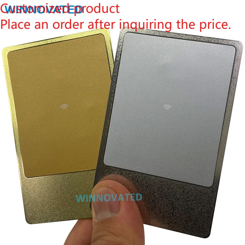 

Customized product Custom Contactless Digital Stainless Steel Blank RFID Gold Metal NFC Business Card