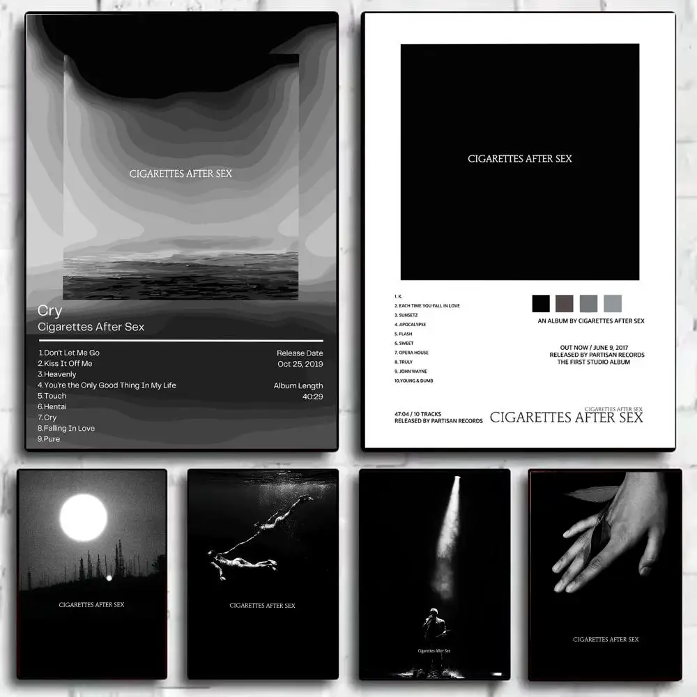 Póster de la banda C-Cigarettes After Sex, arte de pared estético moderno, póster minimalista, decoración para dormitorio, sala de estar, regalo para el hogar