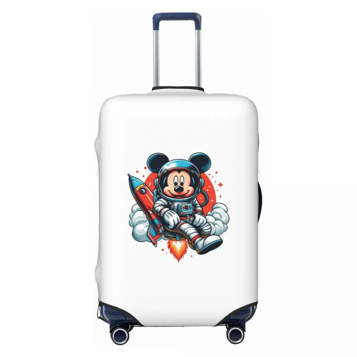 

Custom Mickey Mouse Rocket Luggage Cover Fashion Suitcase Protector Covers Suit For 18-32 inch