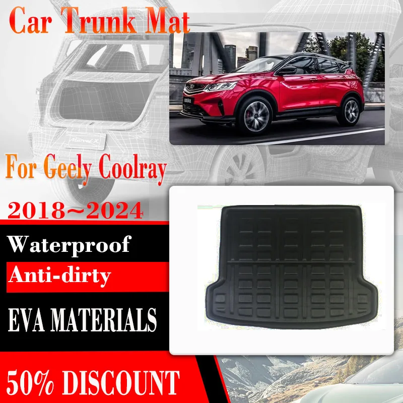 For Geely Coolray Binyue SX11 MK1 2018-2024 Car Trunk Storage Pads EVA Boot Liner Trunk Mat Carpet Mud Auto Accessories Interior