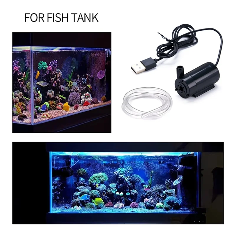 BBNV-USB Tauchpumpe 1M Kabel DC Niederspannung Ultra-leise Mini Kleine Wasserpumpe 5V Tauchpumpe für Aquarium