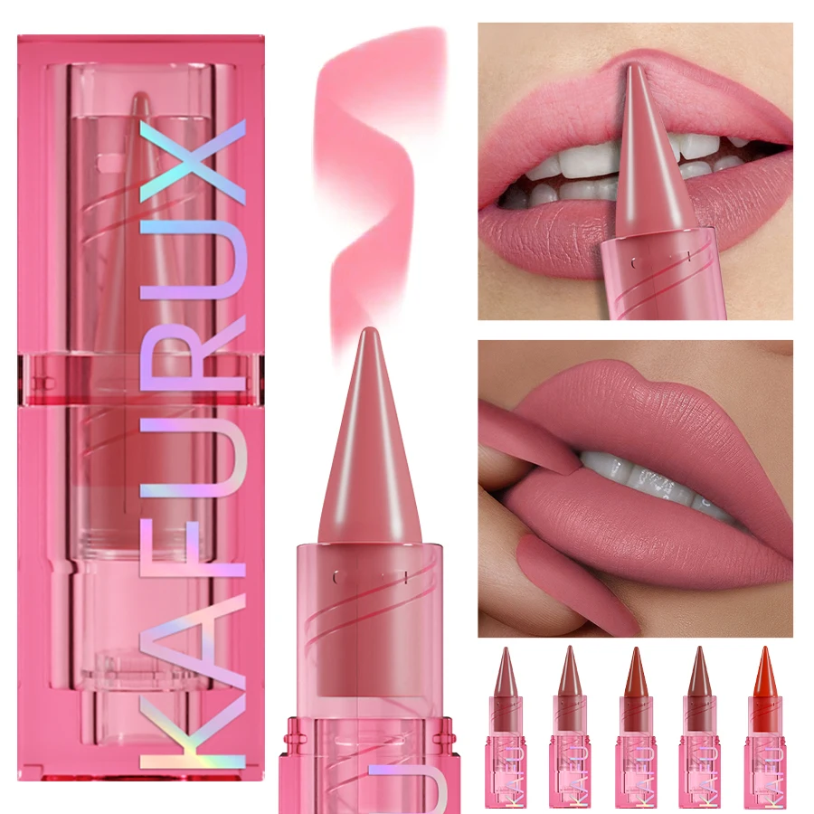 Caneta batom à prova d'água, 15 cores, sexy, vermelho, rosa, fosco, contorno, batom de longa duração, delineador labial, maquiagem cosmética, 1 peça