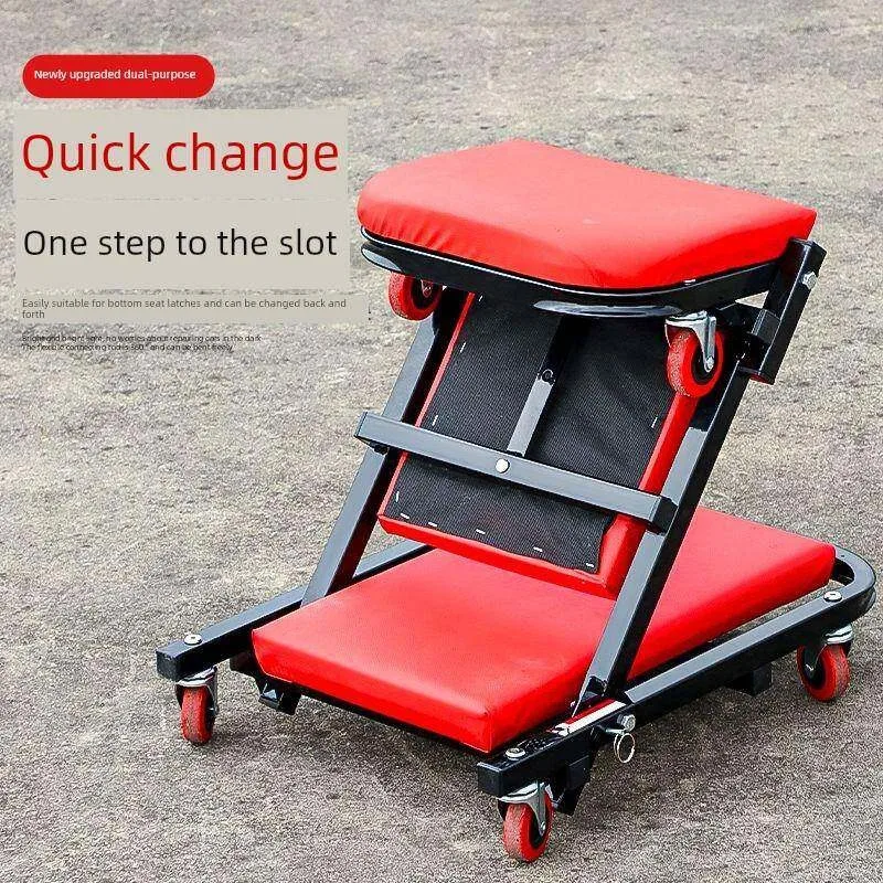 

Car Repair Lying Board Padded Low Profile Heavy Duty Rolling Mechanic Creeper Board Auto Car Repair PU Caster Wheels Garage Shop