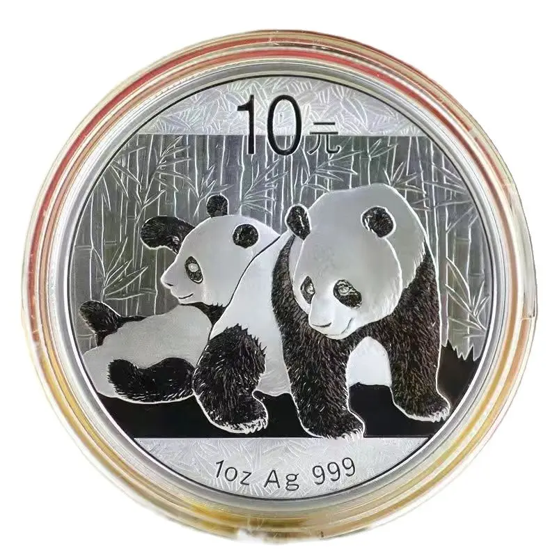 

2010 China Panda Silver Coin 1oz Ag .999 Commemorative Bullion New Year Christmas Gifts 10 Yuan