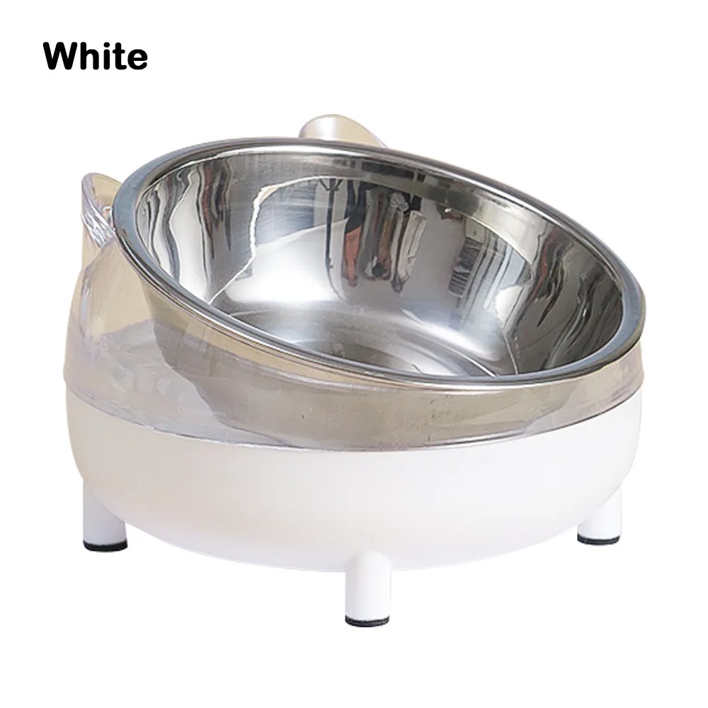 Nouveaux bols surélevés pour chats en acier inoxydable, faciles à nettoyer, avec un design incliné, gamelle pour animaux de compagnie, distributeur de nourriture en plastique pour chiots, gamelle pour chats