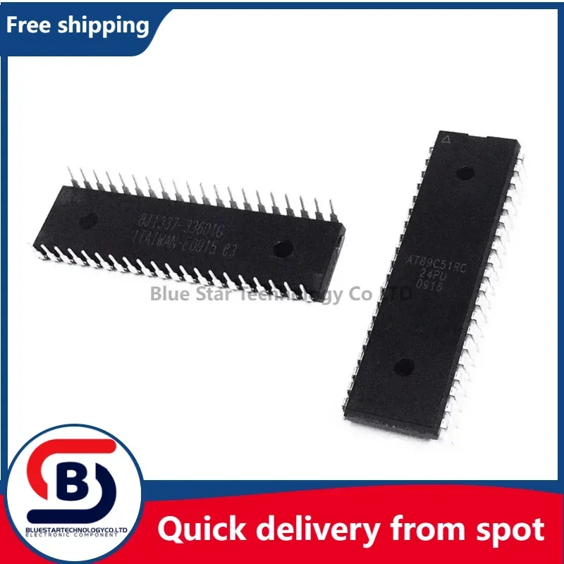 Free Shipping 10-50pcs/lots AT89C51RC-24PU AT89C51RC 89C51RC AT89C51 89C51 DIP40 Quick delivery from spot