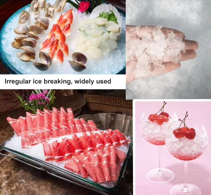 Granular Ice Making Machine100kg Snow Nugget Ice Block Maker Automatic Commercial Snowflake Ice Machine for Business Price