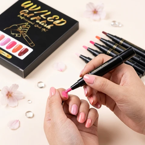 6 Color DIY Nail Art Pens High Pigment Vibrant Shades Easy To Use For Nail Design Safe Nail Decor Waterproof Nail Polish Pen Kit