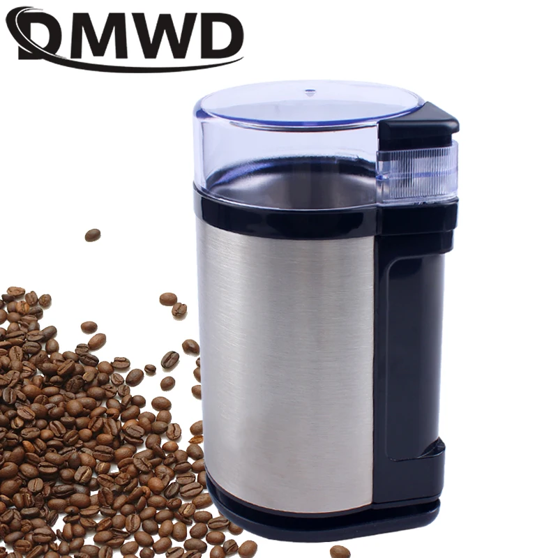 

DMWD Electric Stainless Steel Coffee Bean Grinder Household Herbs Spices Nuts Crusher Grains Mills Grinding Machine 220-240V EU