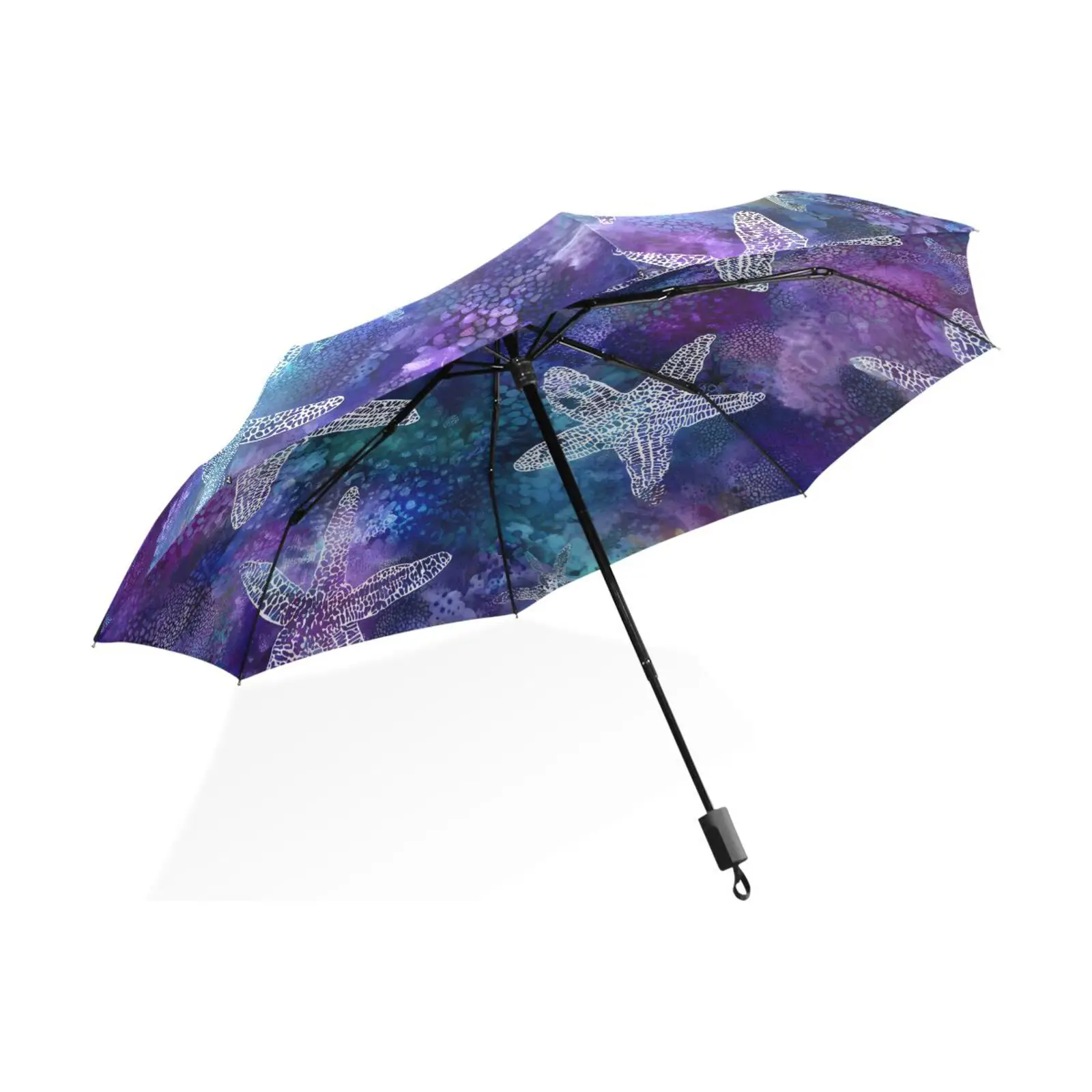 

Тройной зонт с узором мечтательной морской звезды, легкий зонт от солнца, подходит для модных женщин, новинка 2026