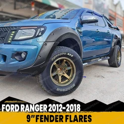 Rivet Style Fender Flares for Ford Ranger Wildtrak XLT XL LIMITED T6 T7 2012-2018 Wheel Arch Extensions Off-road Fenders