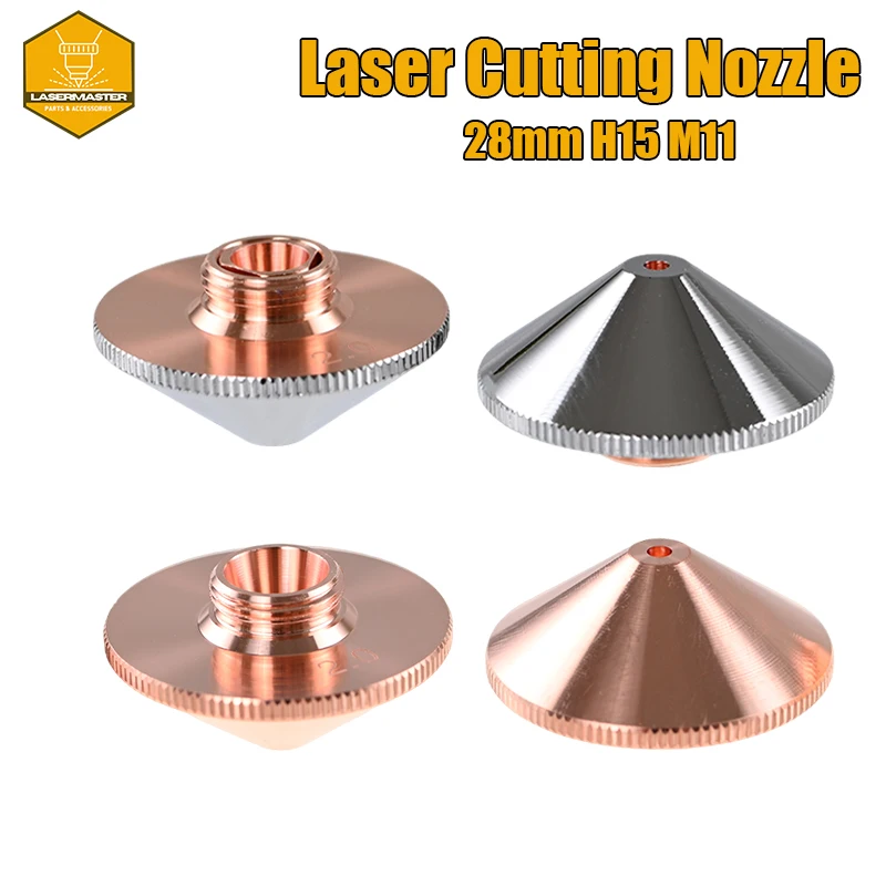 

Laser Cutting Nozzle Single Double Layer Dia.28mm Caliber 0.8 - 5.0mm for Precitec WSX Raytools Fiber Laser Cutting Machine Head