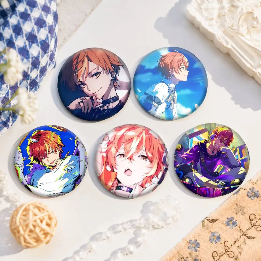 Character Shinonome Akito Art Badges Button Round Creative Pin Brooch Badge Bag Decor Accessories Fans Collect Friends Gifts