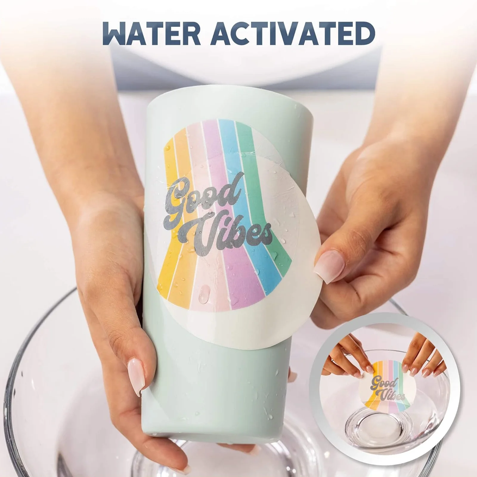 A4 Size Laser Clear Waterslide Decal Paper 5 Sheets Paper Material Water-Slide Transfer Paper Printable Decals for Crafts