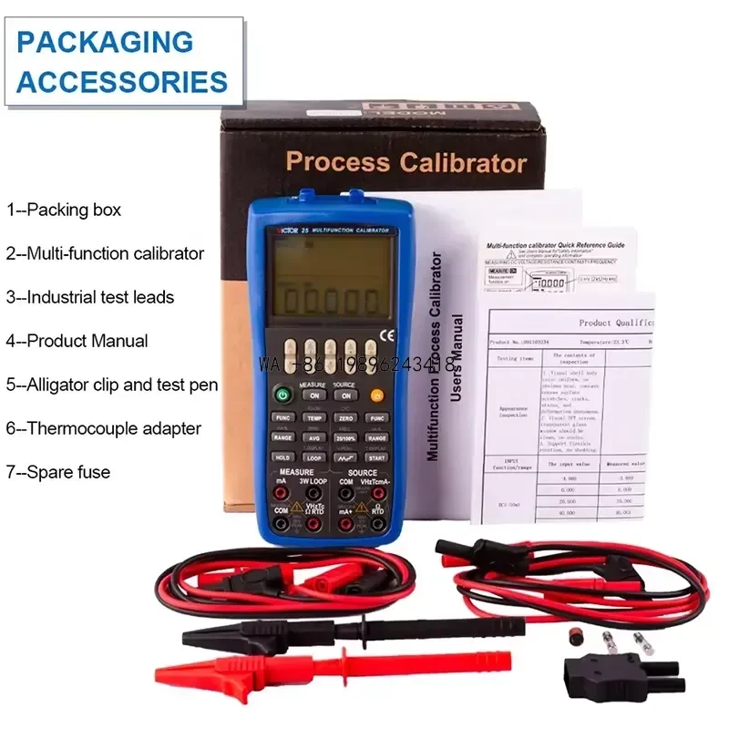 Wmwmnu for VICTOR 25 Multifunction Process Calibrator 0.02 Percent High Accuracy Pressure Module with Two Independent Input