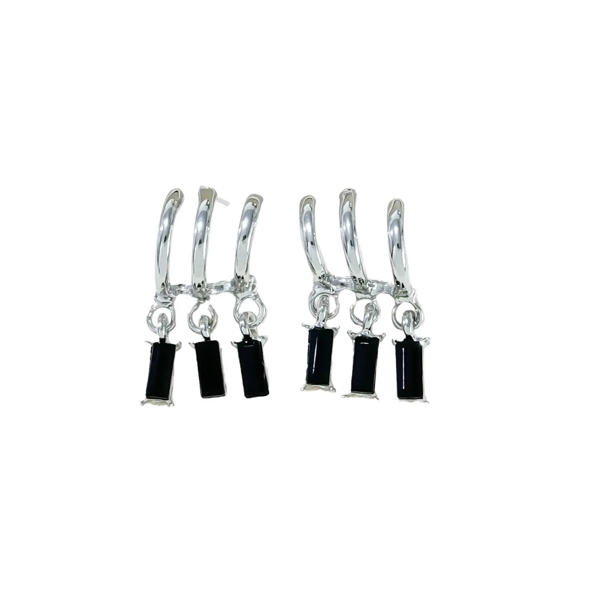 Dongdaemun High-End Fashion Stud Earrings Long-Length Statement Earrings Trendy Fashion Earrings