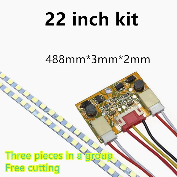 10tv universal 15 17 19 22 24 polegadas tubo lcd modificação kit led monitor tela de tv lcd faixa retroiluminação