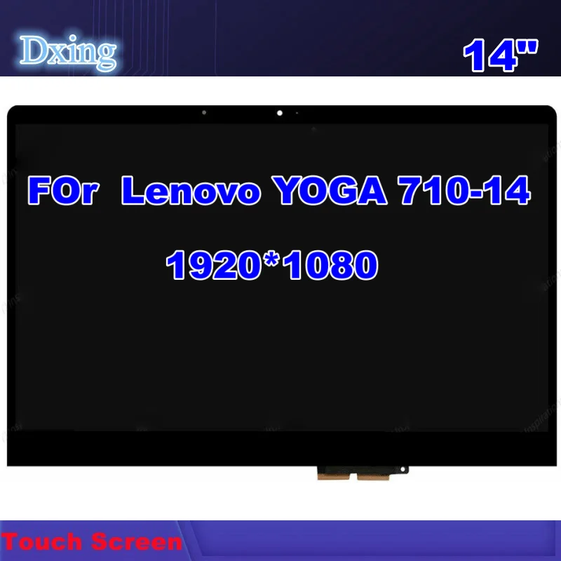 Imagem -03 - para Lenovo Yoga71014 Yoga 710 14 Yoga 710-14ikb Yoga 710-14 Display Lcd Touch Screen Assembly Frame 1920*1080 B140han03.0 14