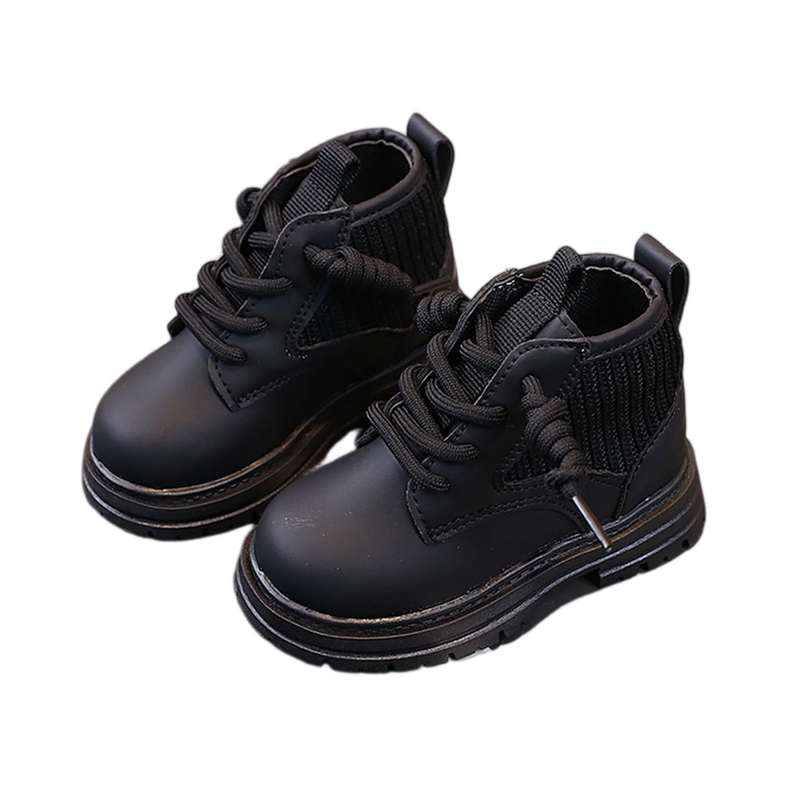 Children Short Boots Autumn Fashion Boys Girls Handsome Shoe Casual All-Match Comfortable Side Zipper Non-Slip Ankle Boot