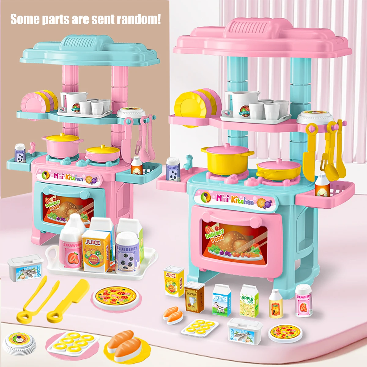 ミニチュアキッチンおままごとセット、子供用おもちゃ、食べ物と飲み物の缶、ごっこ遊びミニキッチンゲームアクセサリーセット、ハウスゲームギフト