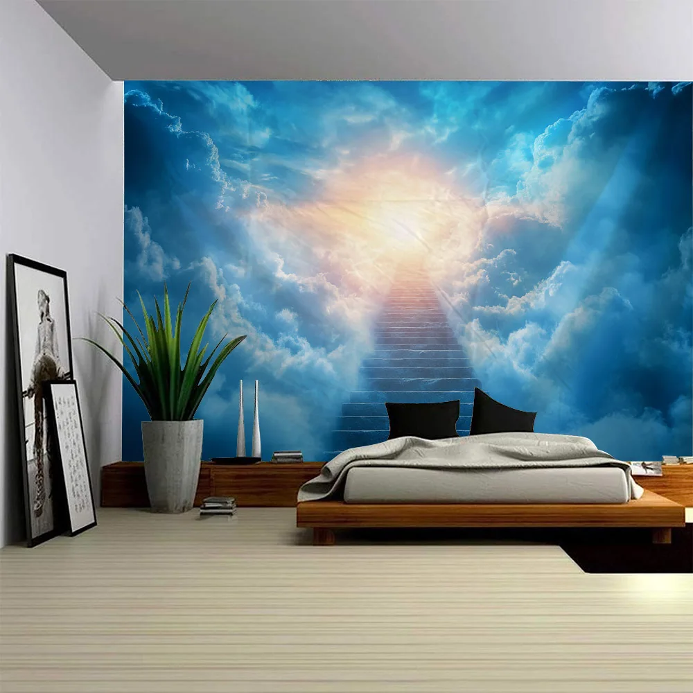 Sunrise Sunset Landscape Tapestry Wall Hanging Cloth Aesthetic Art Home Background Decoration Poster