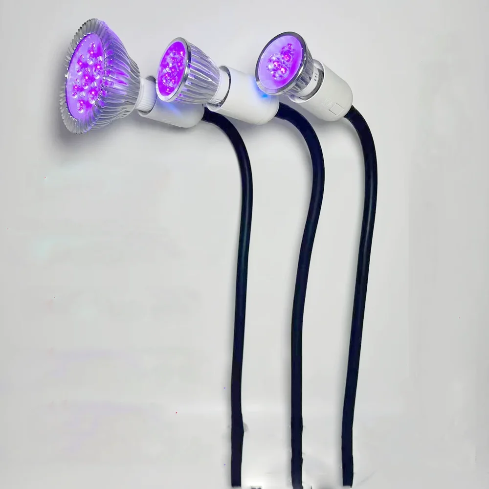 E27 Purple light 395nm 405nm fluorescent detection shadowless glue green oil resin Ultraviolet UV curing lamp Stage Blacklight
