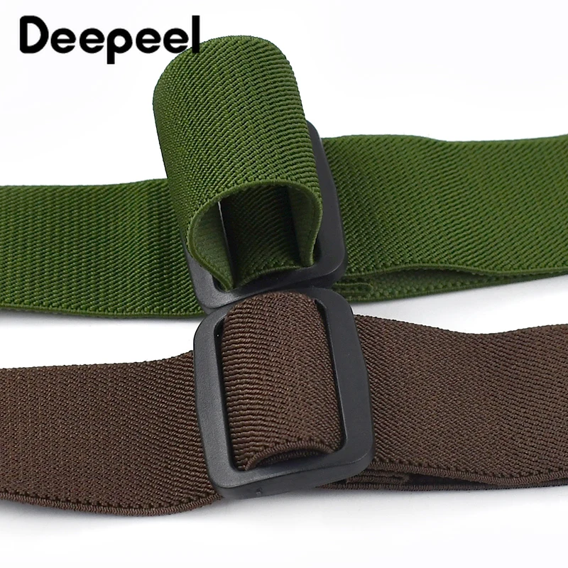 Deepeel 3.8*125cm Fashion Men Suspenders Adult 2 Clips Side Plastic Braces Strap for Belt Shirt Pants Suspender Male Jockstrap