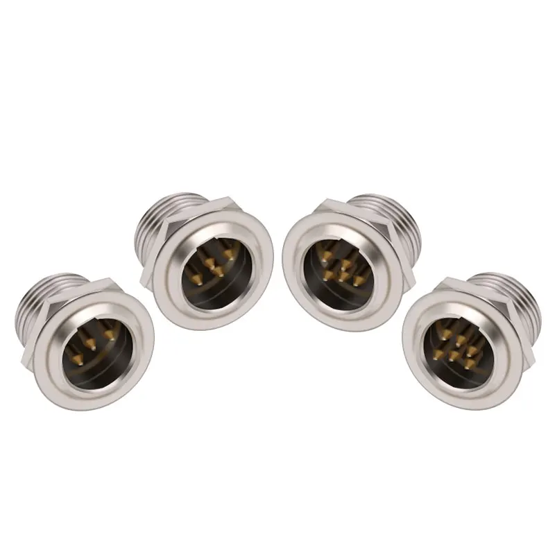 1set Mini XLR 3/4/5/6Pins Female Plug+Male Socket Small XLR Audio Microphone Connector MIC for Cable Soldering Straight