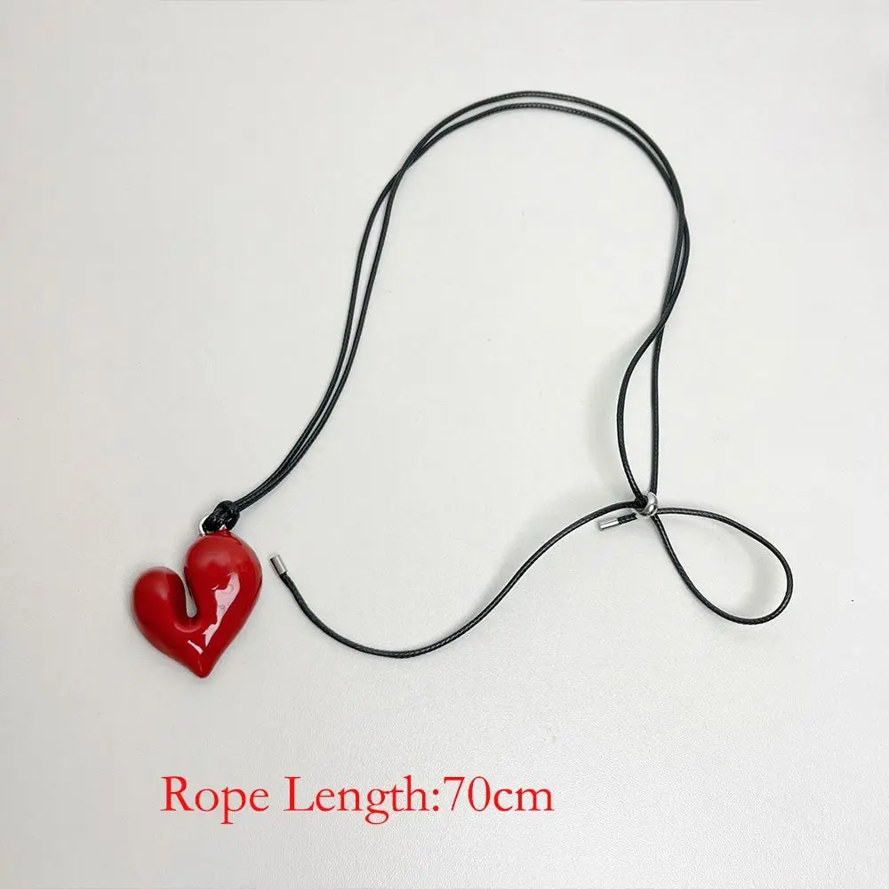 Moda ajustável irregular coração pingente colar originalidade elegante colar uso diário menina camisola acessórios