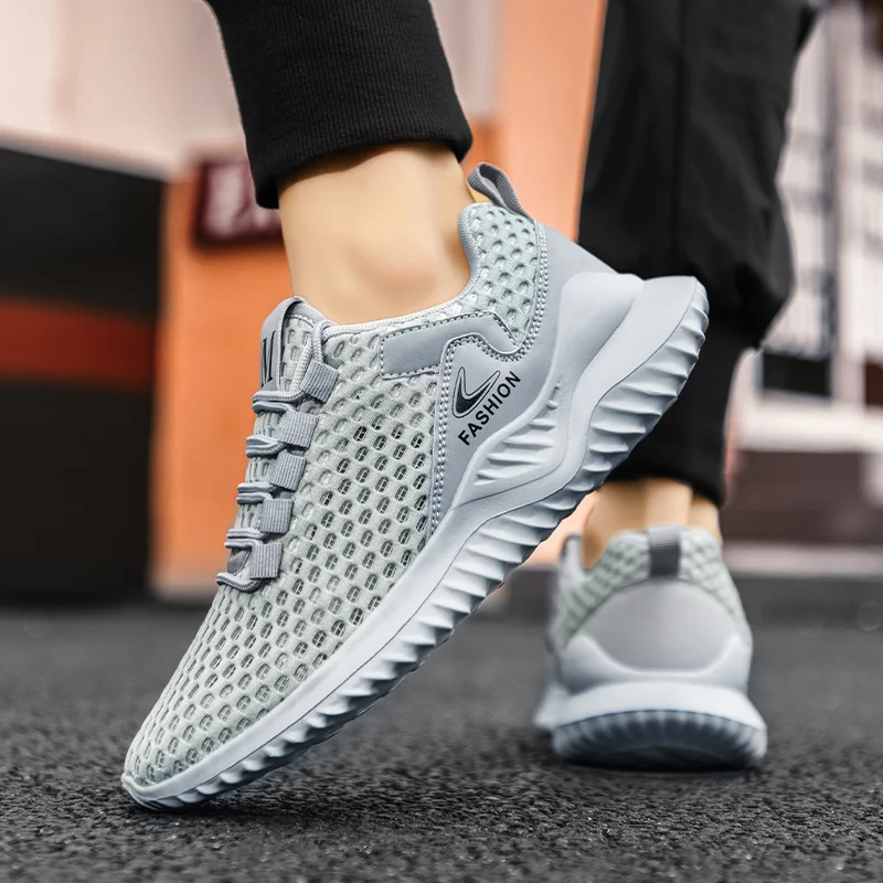 Summer Large-mesh Running Shoes for Men Cool Breathable Jogging Sports Shoes Ultralight Sneakers Men Walking Shoes Male Footwear