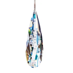 Clear Sparkling Faceted Prism Slender Long Strip Angel Tears Crystal Water Droplets Chandelier Pendant Sun Catcher Dangle Decor