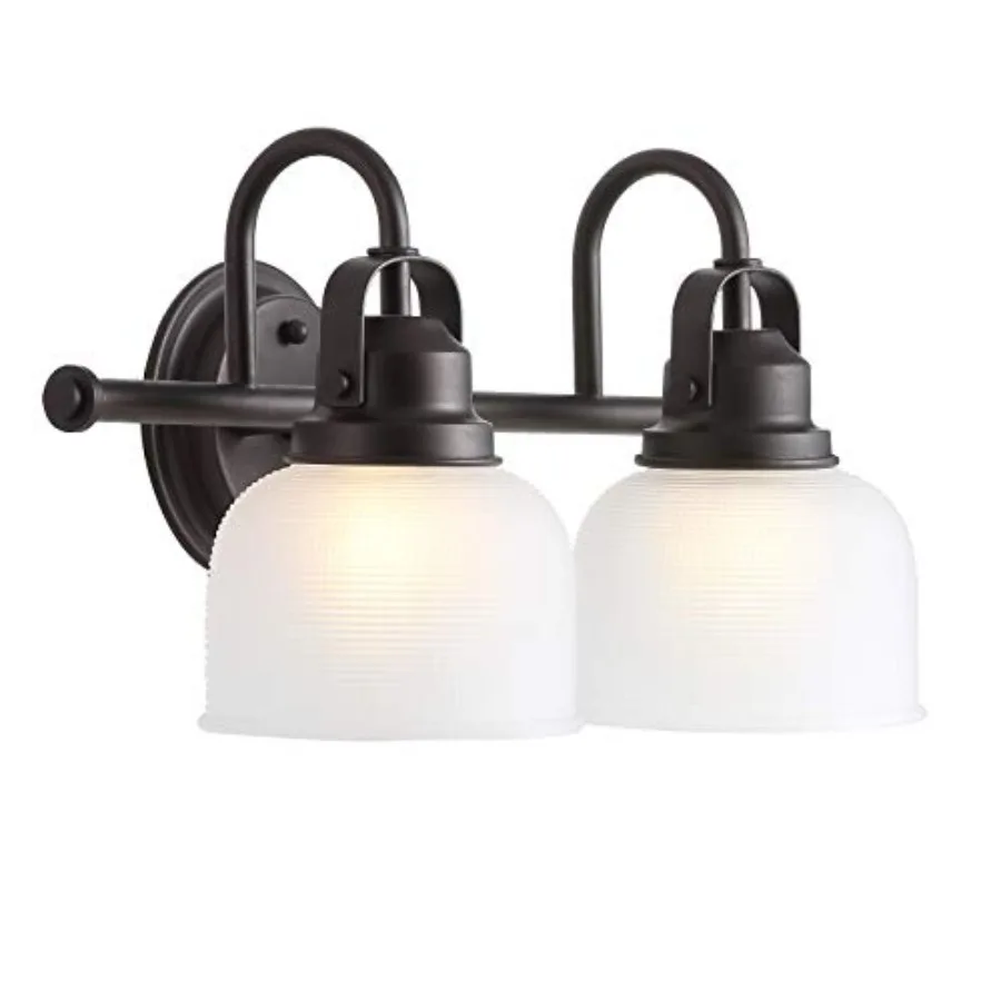 

5.75" Oil Rubbed Bronze Modern Bathroom Vanity Light 2-Light LED Wall Sconce Clear Glass Bell Shade for Mirror Hallway Kitchen