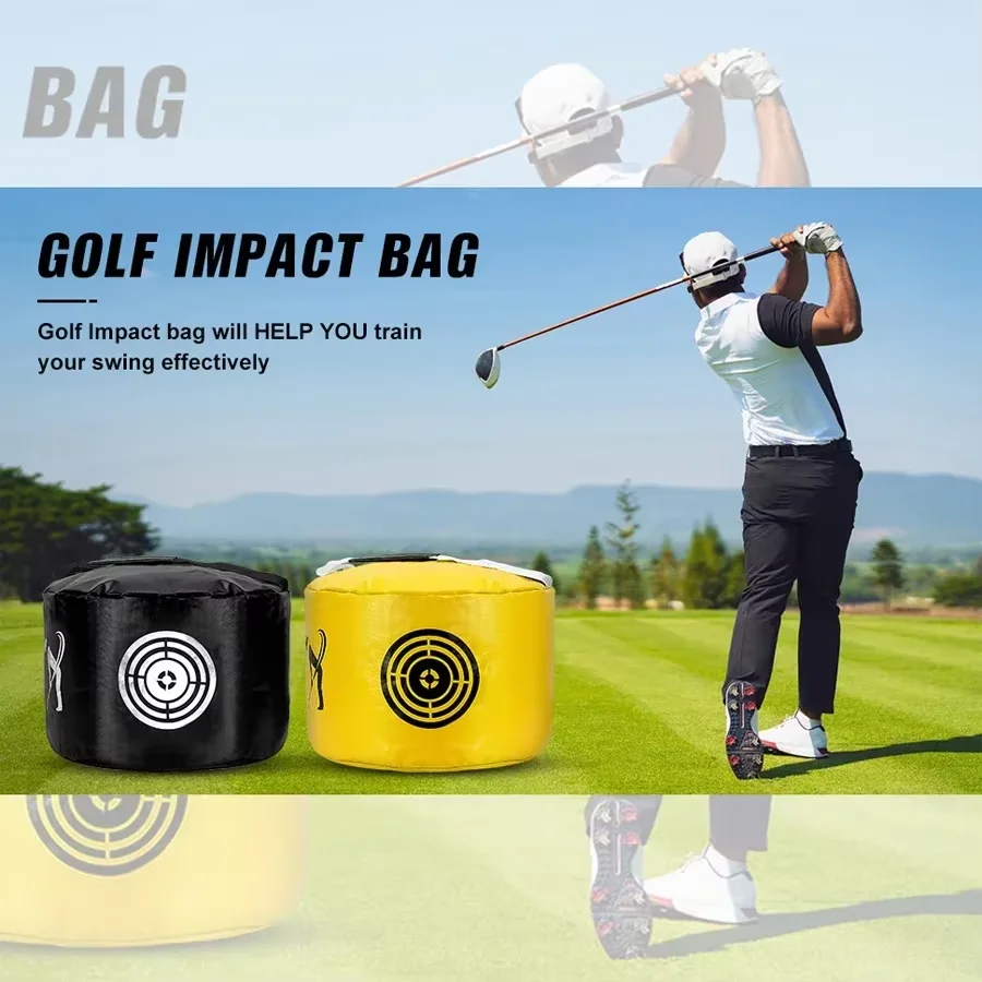 1pc Golf Swing Training Bag with Target Design,Durable PVC Portable Practice Aid for All Skill Levels, Sturdy Handle