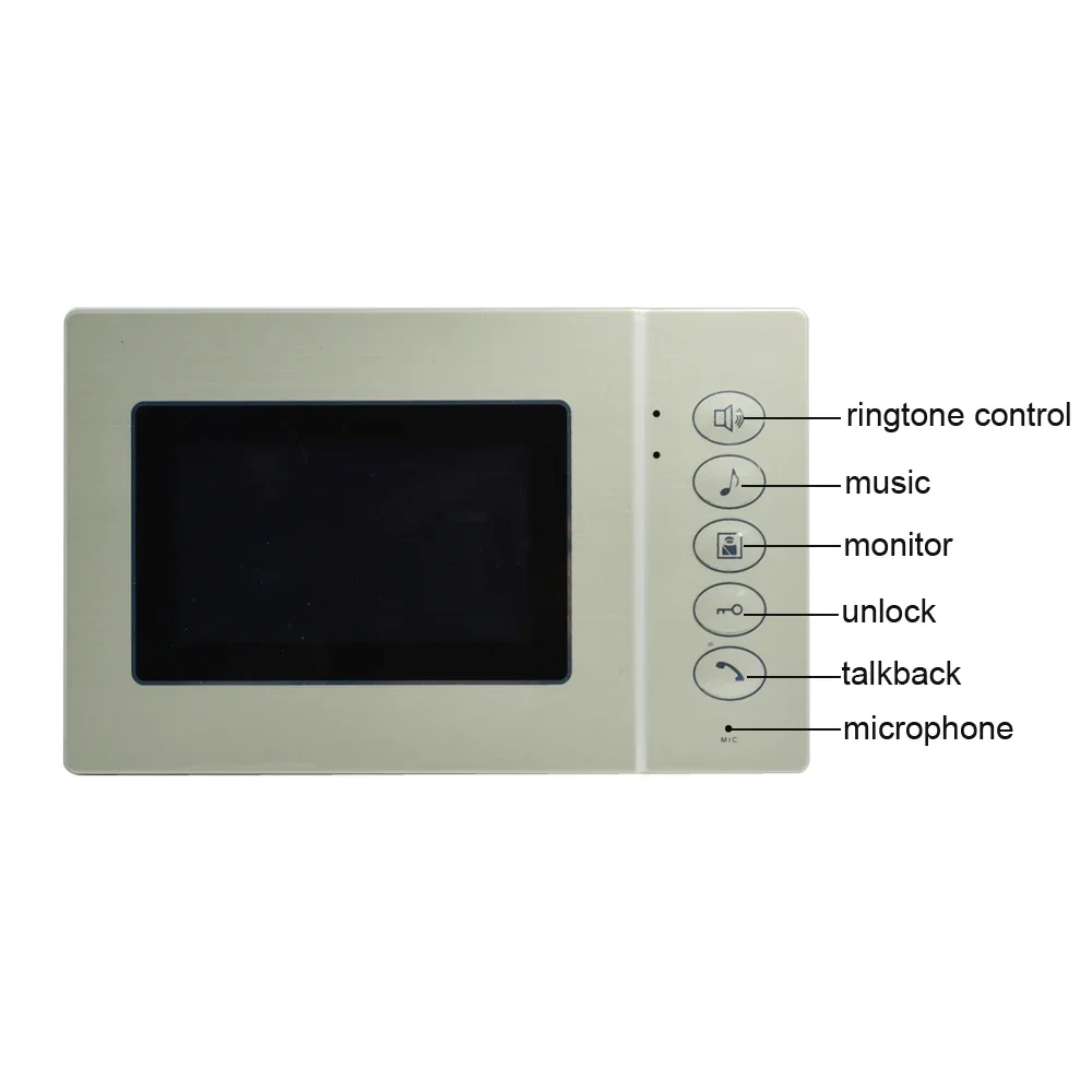 1Set 4 Inch LCD Building Intercom System Wired Door Nell Ring Smart Video Door Phone Night Vision Camera Waterproof