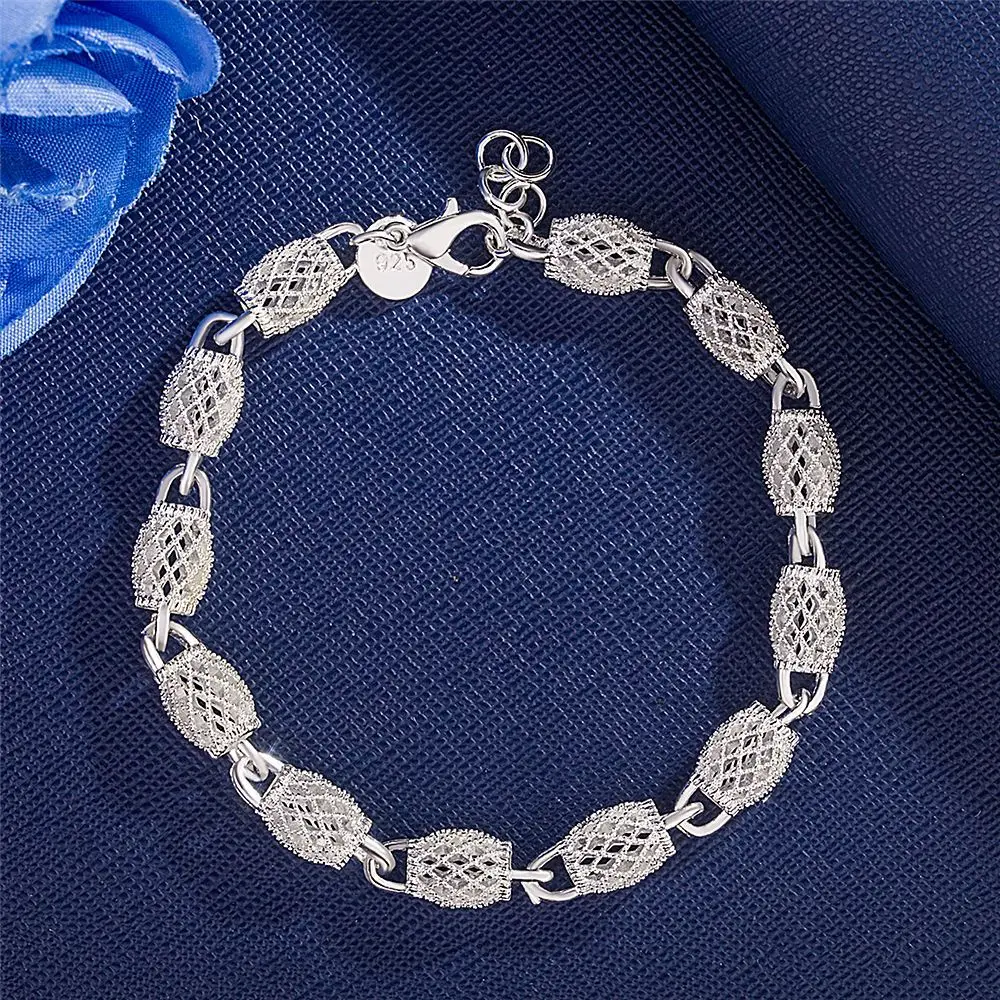 Charm-Armbänder aus 925er-Sterlingsilber mit Perlen für Frauen, luxuriös, hohl, verstellbar, Glücksball-Armband, Hochzeit, Party, edler Schmuck, Geschenk