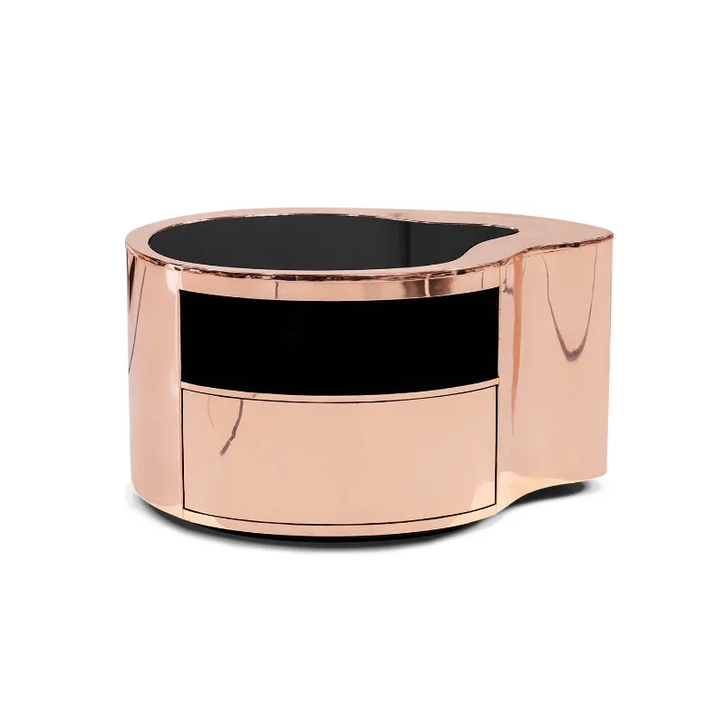 Creative Stainless Steel Bedside Table Household Bedroom Bedside Storage Cabinet