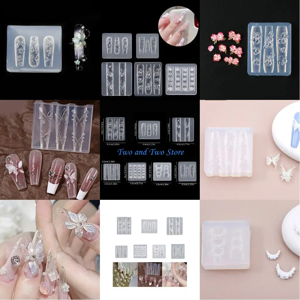 

HX6F Butterfly and Rose Silicone Mould Portable for Creative Art Supplies