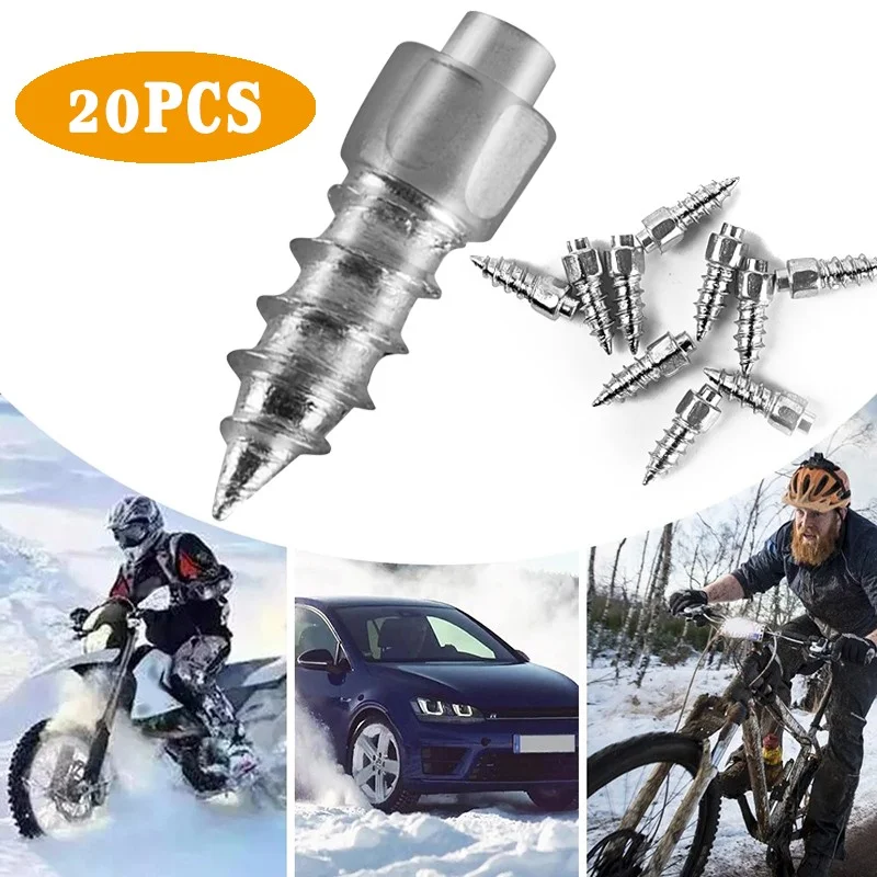 10Pcs Universal Anti-Slip Screws Winter Car Tire Stud Nails Auto Motorcycle Truck Off-road Tyre Anti-ice Spikes Sole Tire Cleats