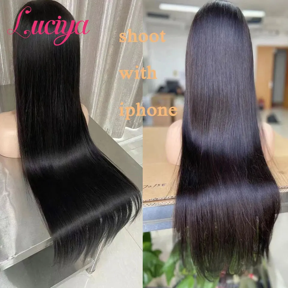 Straight 5X5 HD Lace Wigs Human Hair Transparent 13x4 Full Lace Front Human Hair Wigs Pre Plucked Brazilian 4x4 Lace Closure Wig