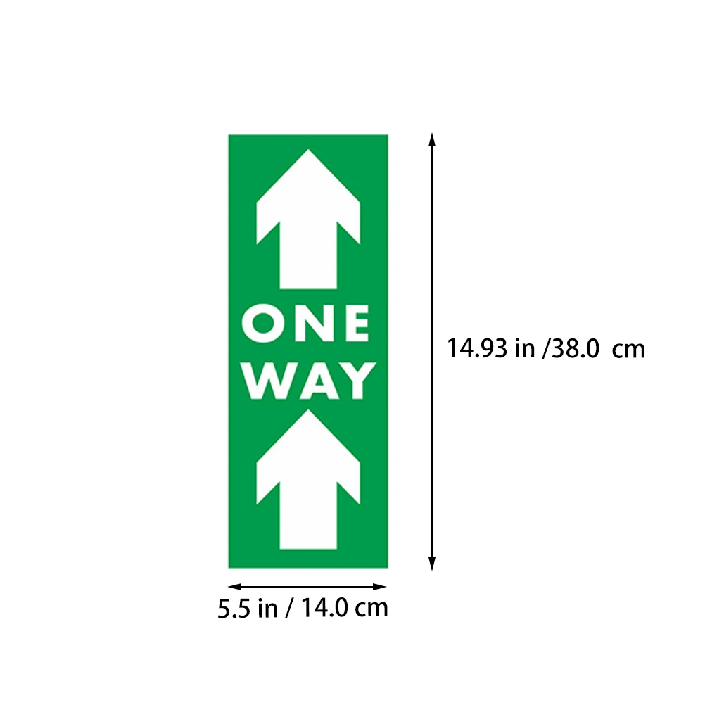 10pcs Stickers Social Distance Ground Waterproof Decals Pvc One Way Directional Arrows Safety Sign For