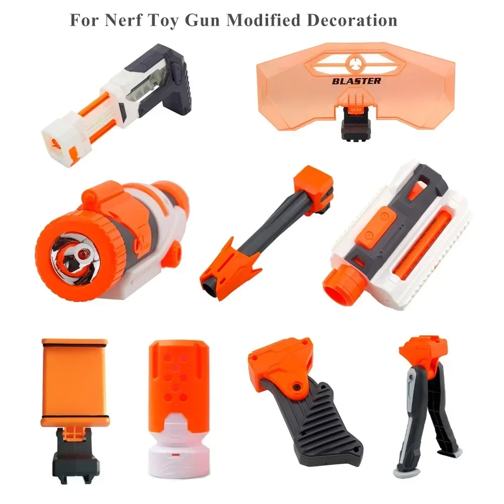 W9-Toy Gun Modified Parts for Nerf N-strike Elite Series Muffler Tail Stock Flashlight Universal Toy Gun Accessories