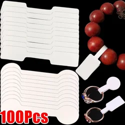 100Pcs Jewelry Price Tags Self-Stickers Blank Square Round Labels for Ring Necklace Bracelet Display Price Cards DIY Wholesale